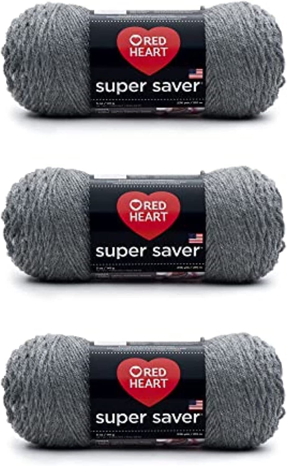 Red Heart Super Saver Yarn for Crocheting & Knitting, Medium Thyme, 3-Pack Jansha Store