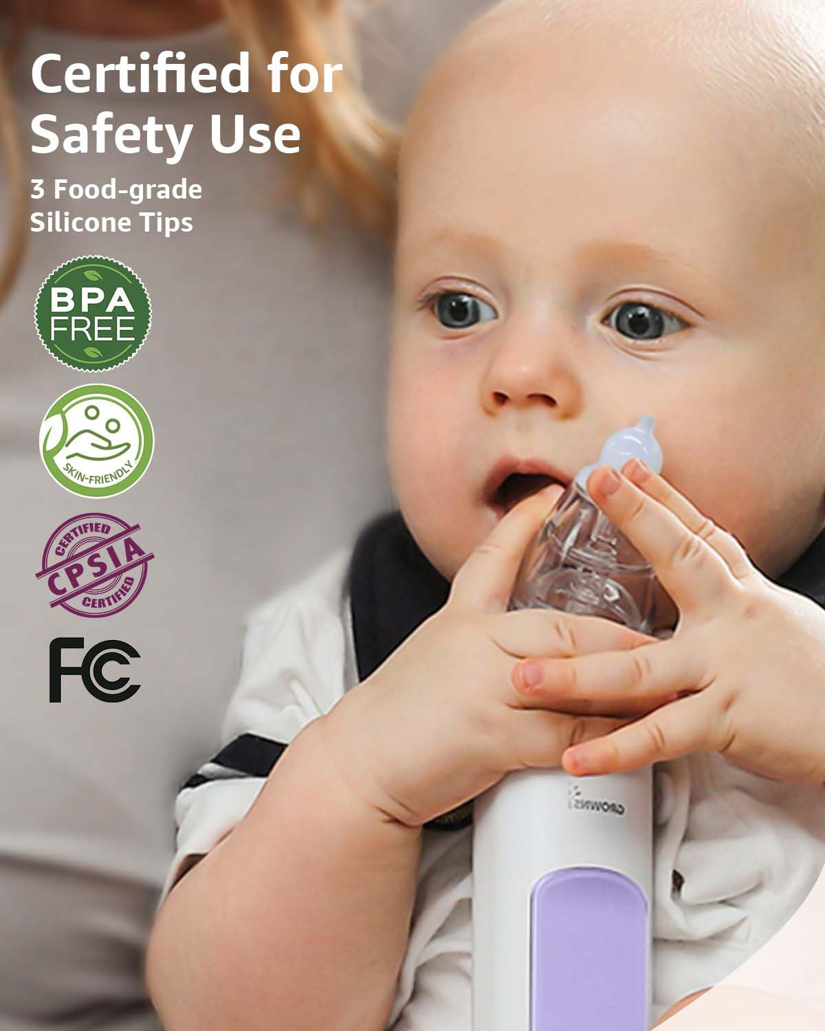 GROWNSY Baby Nasal Aspirator, Electric Nose Sucker, Powerful Suction,Grey Jansha Store