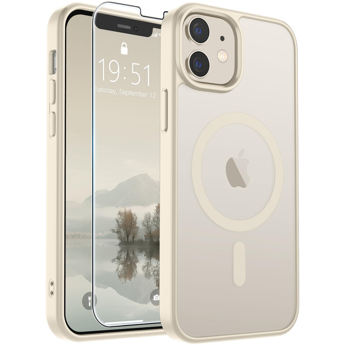 SUPFINE Magnetic for iPhone 12 Mini Case/iPhone 13 Mini Case Black Jansha Store