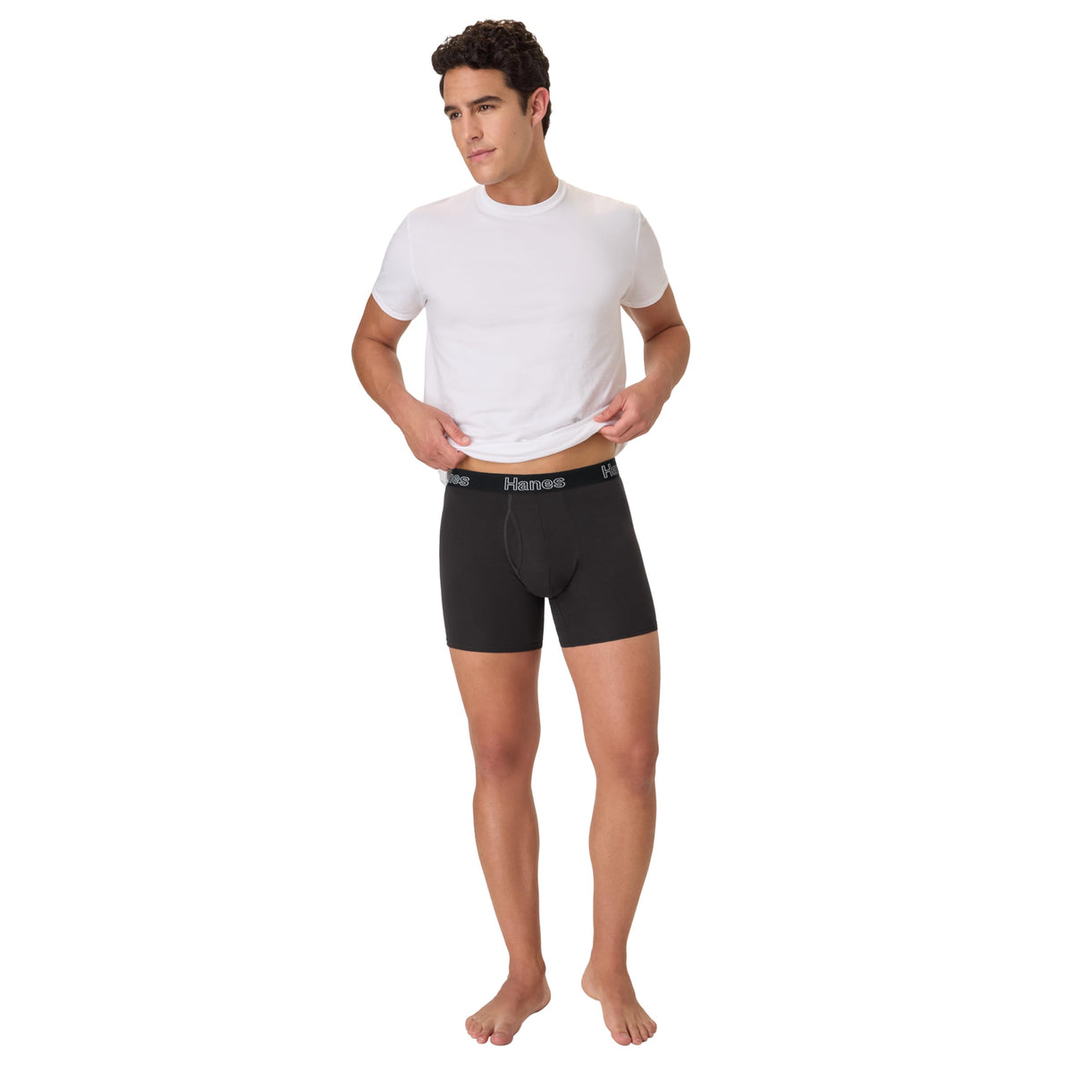 Hanes Men's Boxer Brief Underwear Pack, Stretch Cotton Boxer Briefs for Men, Moisture-wicking, 6-pack Jansha Store