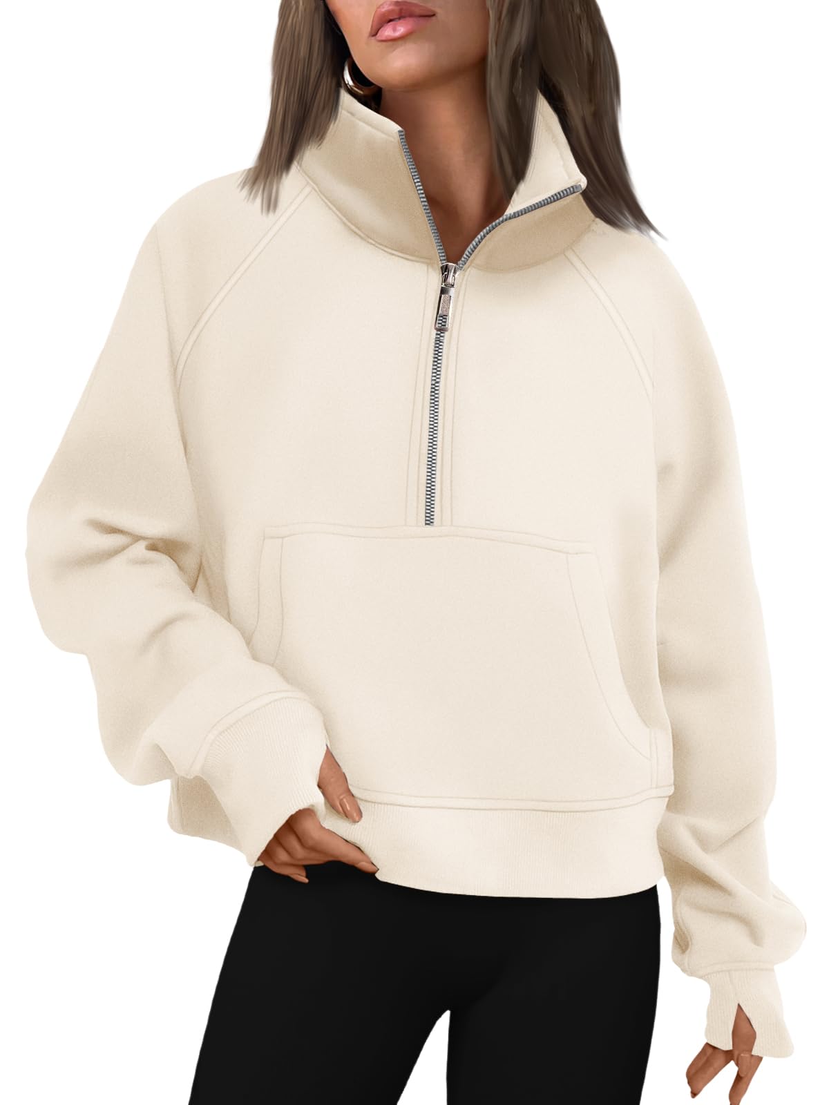 AUTOMET Womens Sweatshirts Half Zip Fleece Pullover Fall Outfits Jansha Store