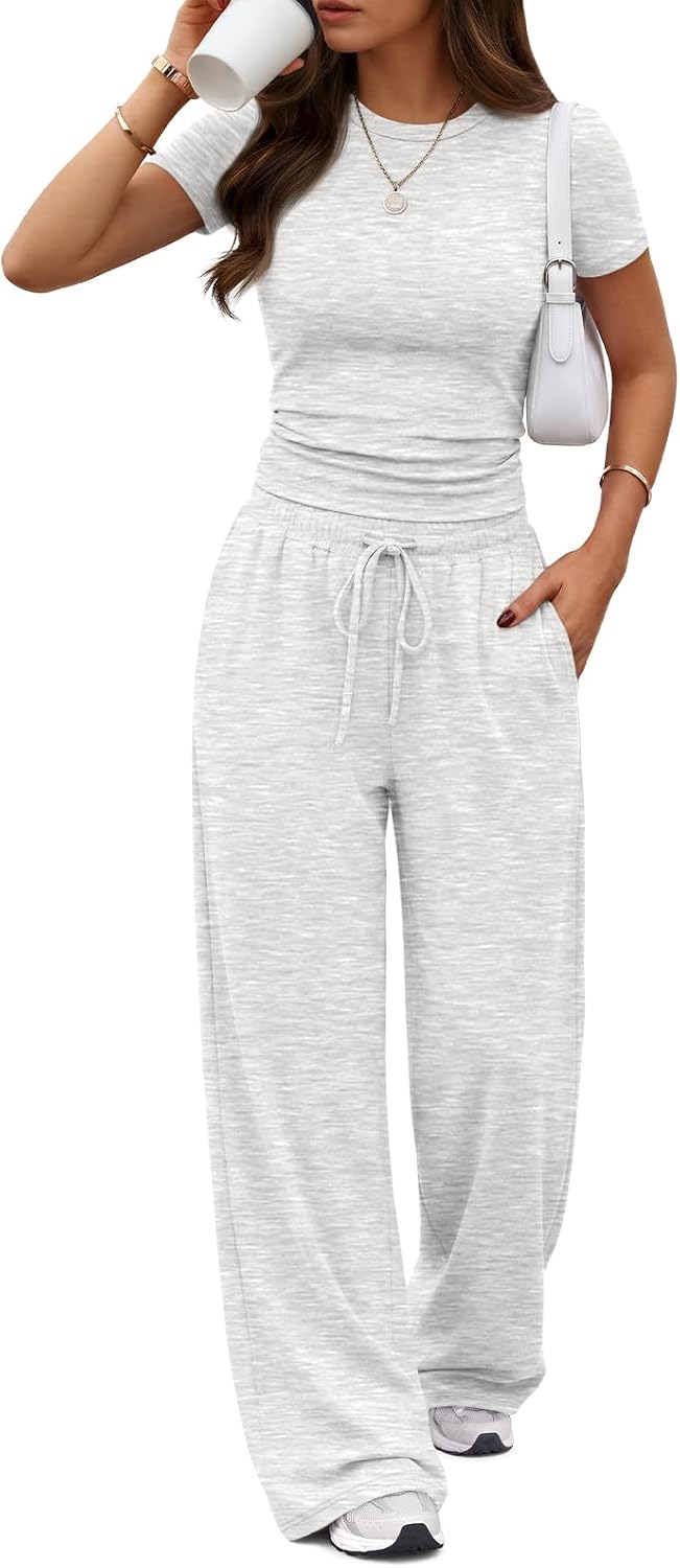 Trendy Queen Women's 2 Piece Matching Summer Lounge Set with Pockets Jansha Store