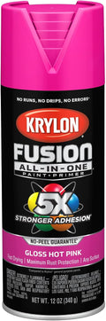 Krylon Fusion All-In-One 12 Oz. Gloss Spray Paint, Hot Pink - 1 Each Jansha Store