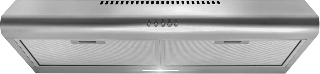 COSMO COS-5MU30 30 in. Delta Collection Ducted Under Cabinet Range Hood, Button Controls, Reusable Filters, LED Lights, Stainless Steel Jansha Store