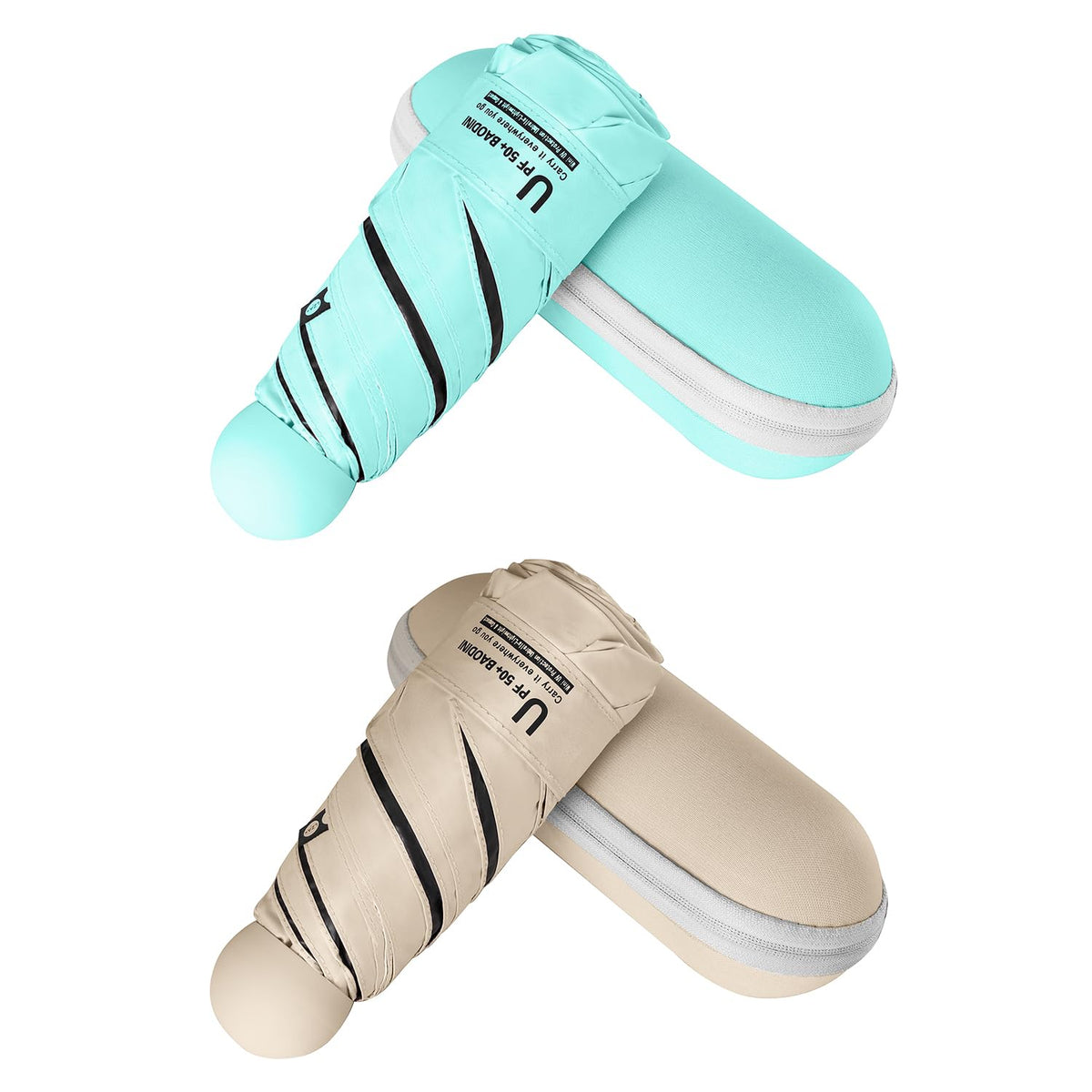 BAODINI Mini Travel Umbrella with UV Sun Protection, Compact Pocket-Size Jansha Store