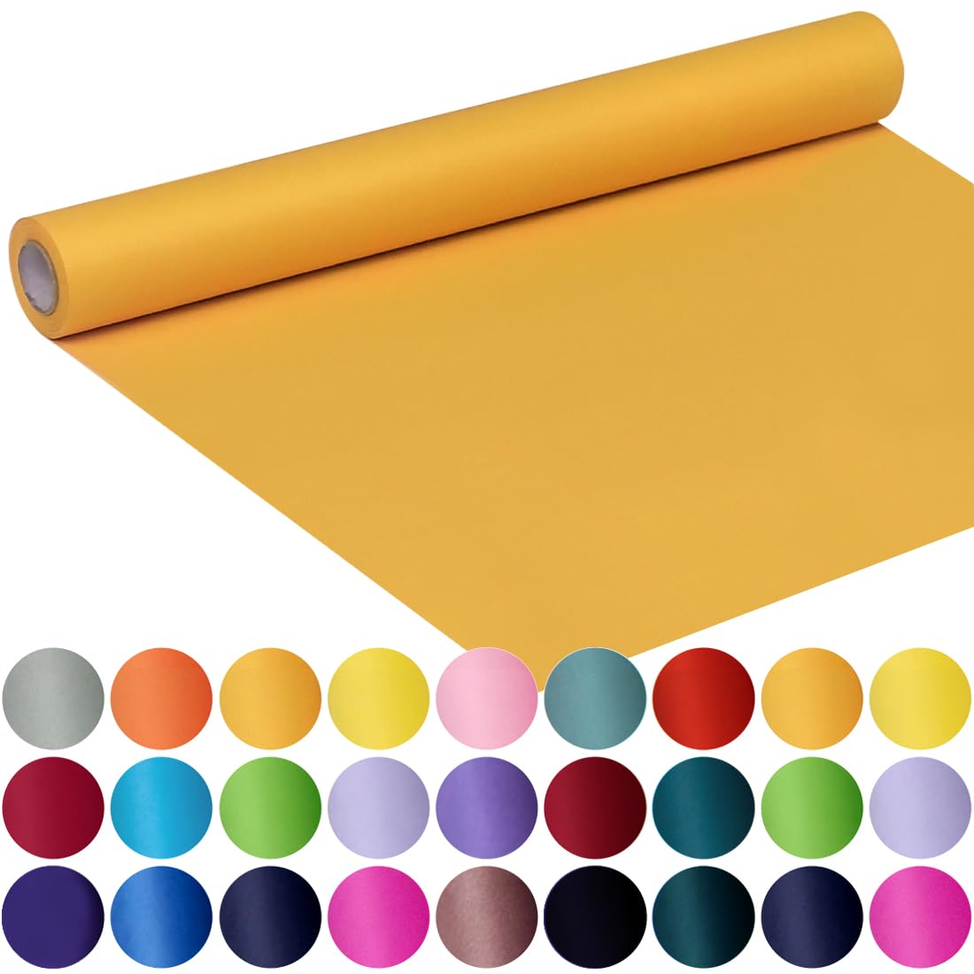 SMART&CASUAL 36" x 1,500" (125') Brown Kraft Craft Paper Roll for Gift Wrapping Bulletin Board Bouquet Flower Art Packing Parcel Table Covering 70GSM 50LB (Brown, 36" x 125') Jansha Store