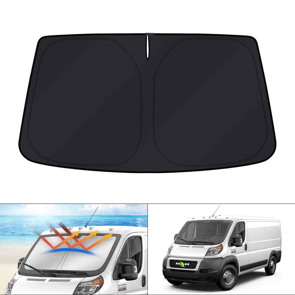 KUST Windshield Sun Shade for 2017-2026 Tesla Model Y/Model 3 Sunshade Accessories (Fit 2025-2026 Model Y Juniper / 2024 Model 3 Highland) Upgraded Foldable Sunshade, Blocks UV Rays Keep Car Cool Jansha Store