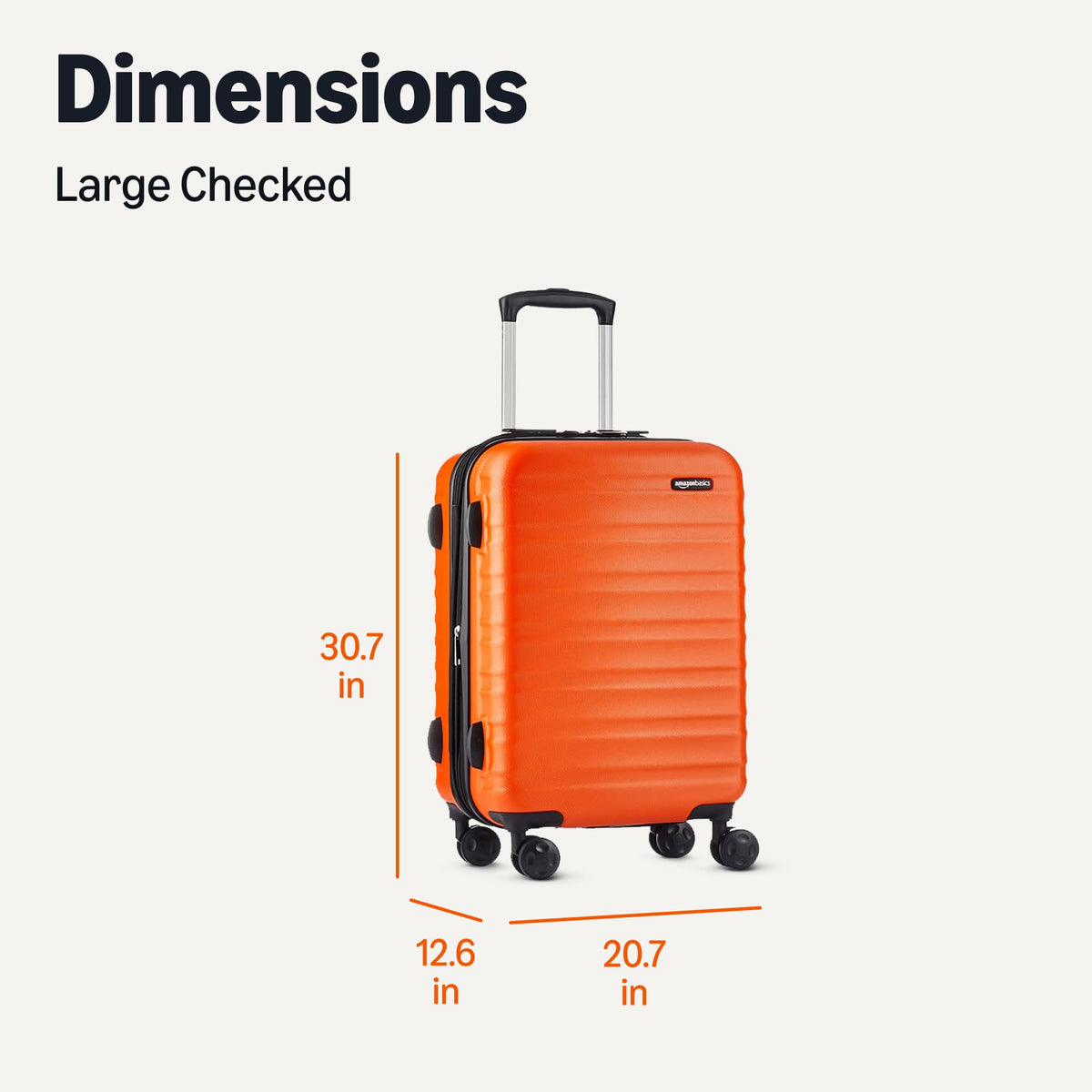 Amazon Basics 3-Piece Hardshell Suitcases Set (21", 26", 30"), Expandable For Up to 25% More Space, With Scratch-Resistant Finish, Four Multi-Directional Wheels, Rose Gold Jansha Store