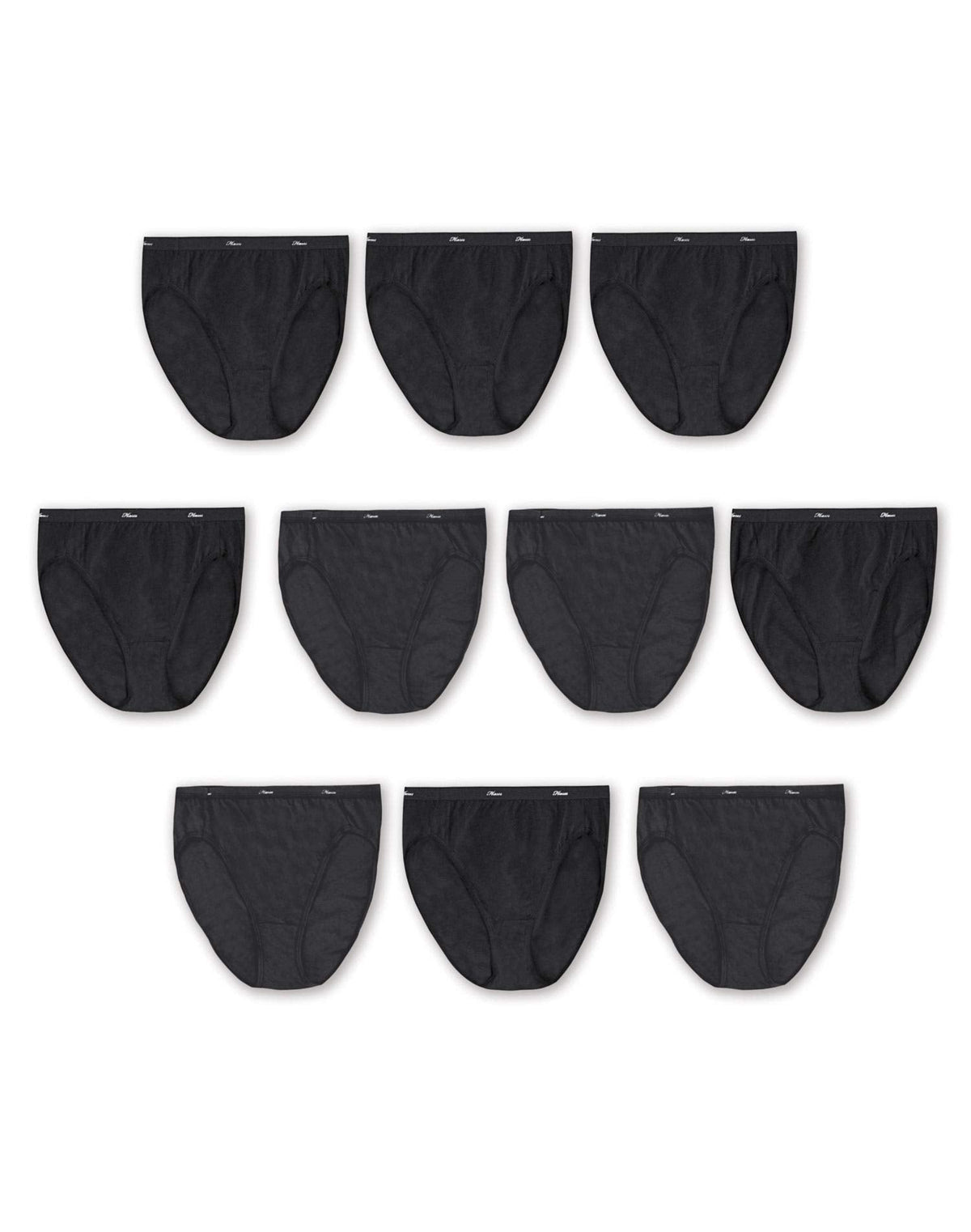 Hanes Women's Underwear Pack, 10-Pack, Full-Coverage Cotton Blend Panties, Moisture-Wicking Underwear for Women Jansha Store
