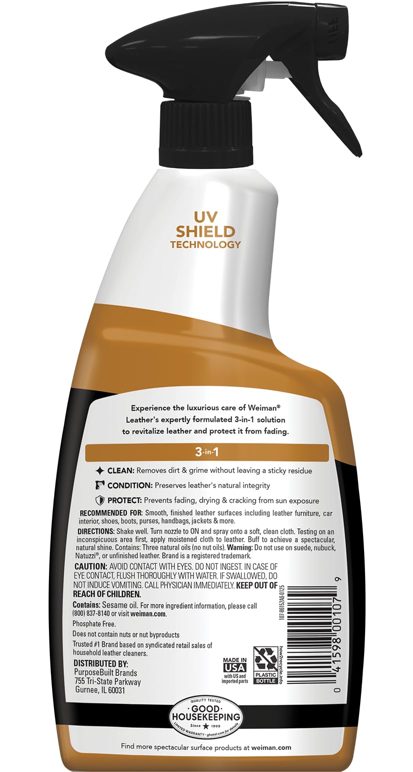 Weiman Leather Cleaner, Conditioner & Protector, Car Interior & Furniture Jansha Store