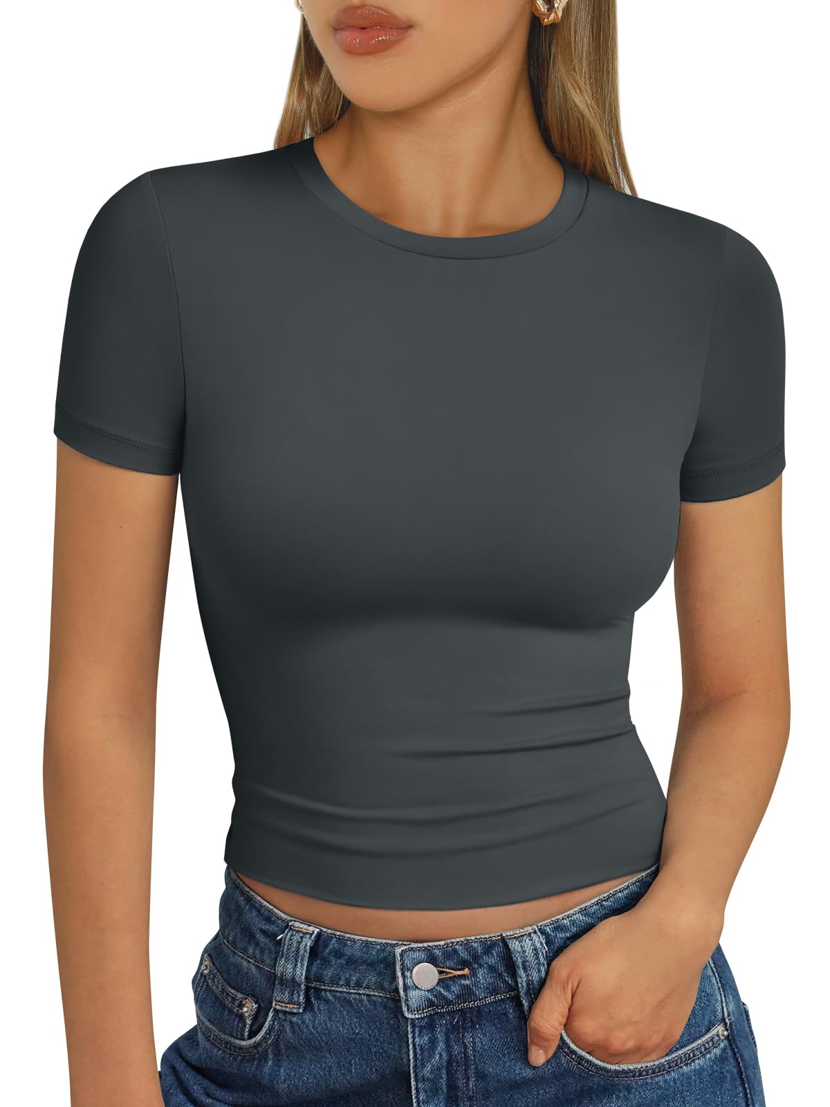 Trendy Queen Womens Short Sleeve T Shirt Basic Summer Top Jansha Store