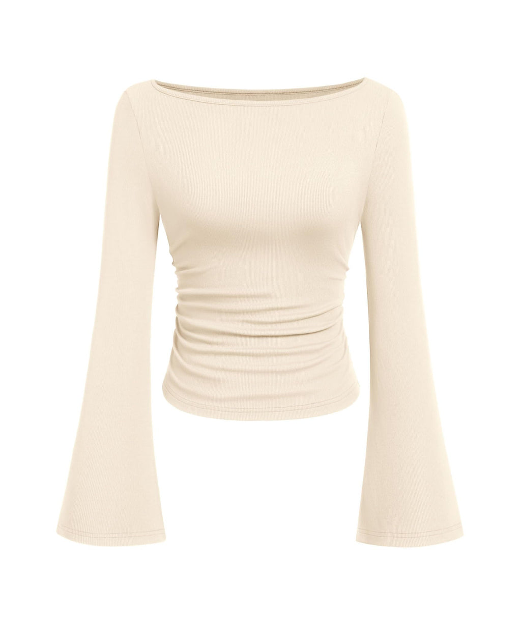 PRETTYGARDEN Womens Bell Long Sleeve Ribbed Knit Tops Jansha Store