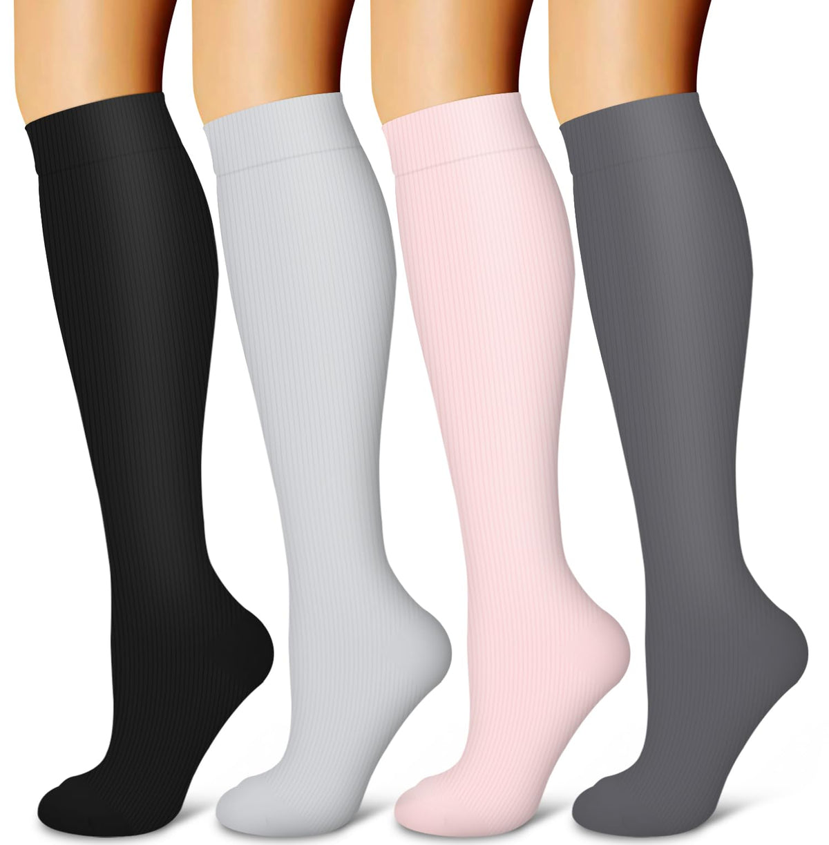 Laite Hebe 4 Pairs-Compression Socks for Women&Men Circulation-Best Support for Nurses,Running,Athletic Jansha Store