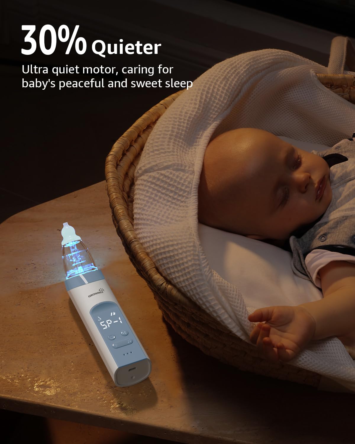 GROWNSY Baby Nasal Aspirator, Electric Nose Sucker, Powerful Suction,Grey Jansha Store