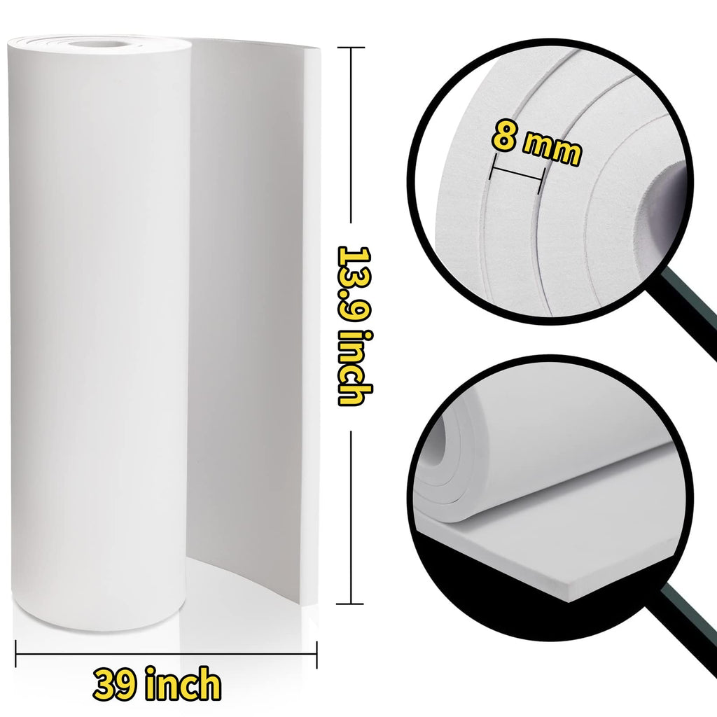 3-Pack 2mm Thick Black Eva Foam Cosplay Sheets roll, 13.5" x 49" Premium eva Craft Foam for Cosplay Costume by MEARCOOH Jansha Store