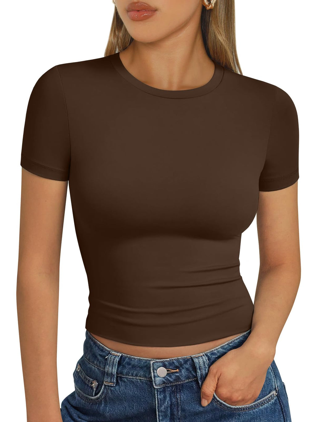 Trendy Queen Womens Short Sleeve T Shirt Basic Summer Top Jansha Store