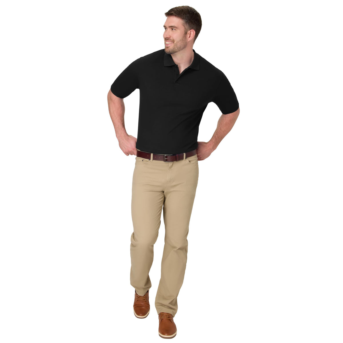 Hanes Men’s X-Temp Short Sleeve Polo Shirt, Midweight Men's Shirt Jansha Store