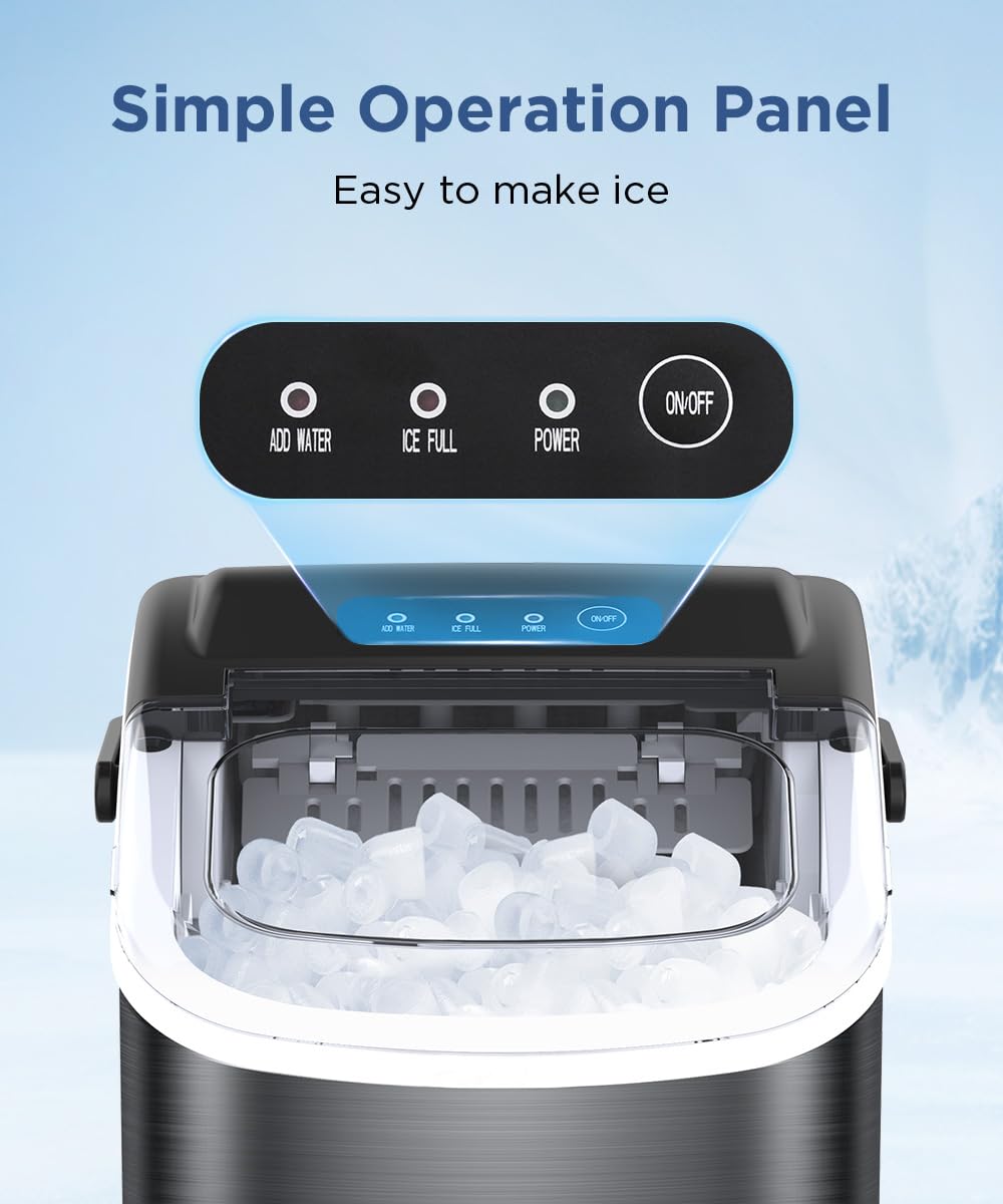 COWSAR Nugget Countertop Ice Maker, Automatic Ice Dispenser, 33 lbs/Day Chewable Pellet Ice Machine with Self-Cleaning & Measured Dispensing, Portable Ice Maker for Home, Kitchen, Office Jansha Store