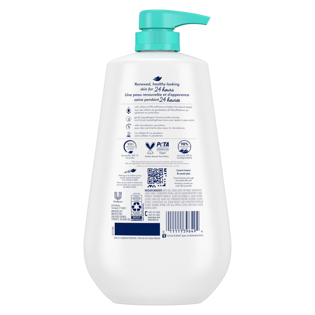 Dove Sensitive Skin Body Wash, 24hr Lotion-Soft Skin, 30.6 oz Jansha Store