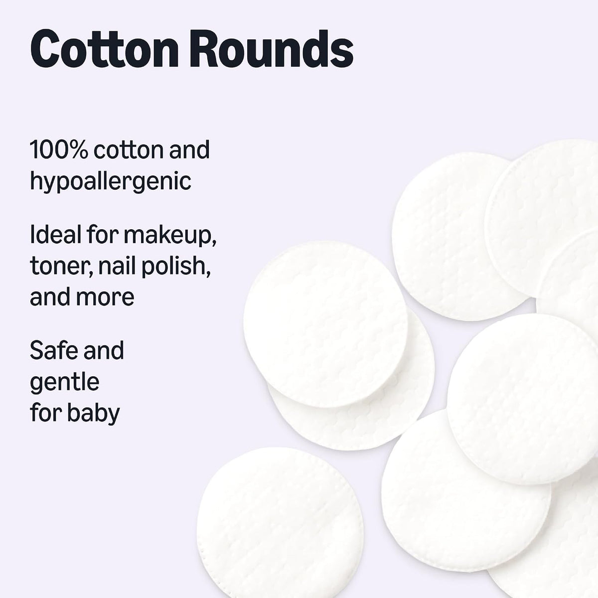 Amazon Essentials 100% Cotton Rounds, 100 Count (Previously Amazon Basics) Jansha Store