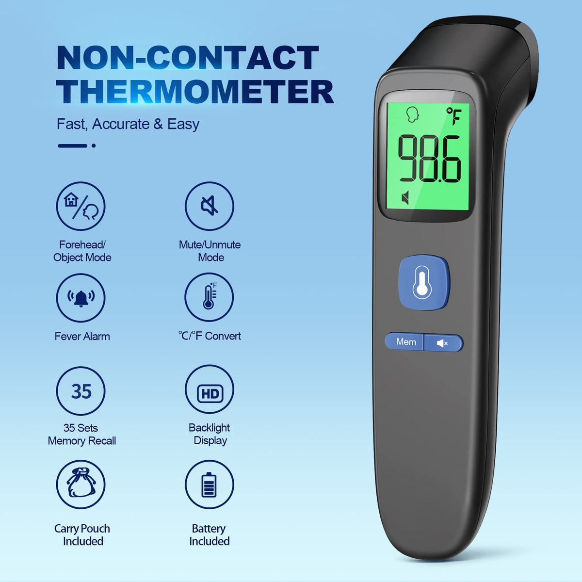 Goodbaby No-Touch Thermometer for Adults and Kid, Accurate Baby Thermometer Jansha Store