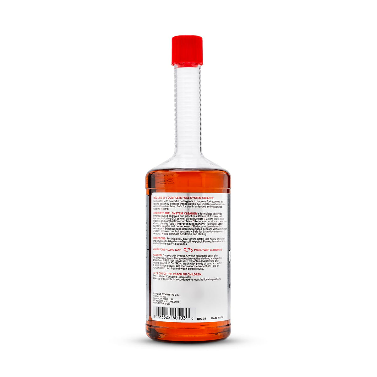 Red Line 60103 SI-1 Complete Fuel System Cleaner - 15 Ounce- Fuel Injector Cleaner and Carburetor Cleaner for Corrosion Prevention and Injector, Valve, and Combustion Chamber Deposit Removal Jansha Store