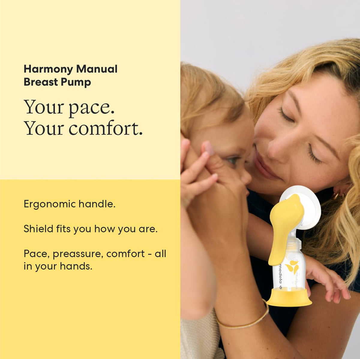 Medela Harmony Manual Breast Pump, On-the-Go, More Milk Output Jansha Store