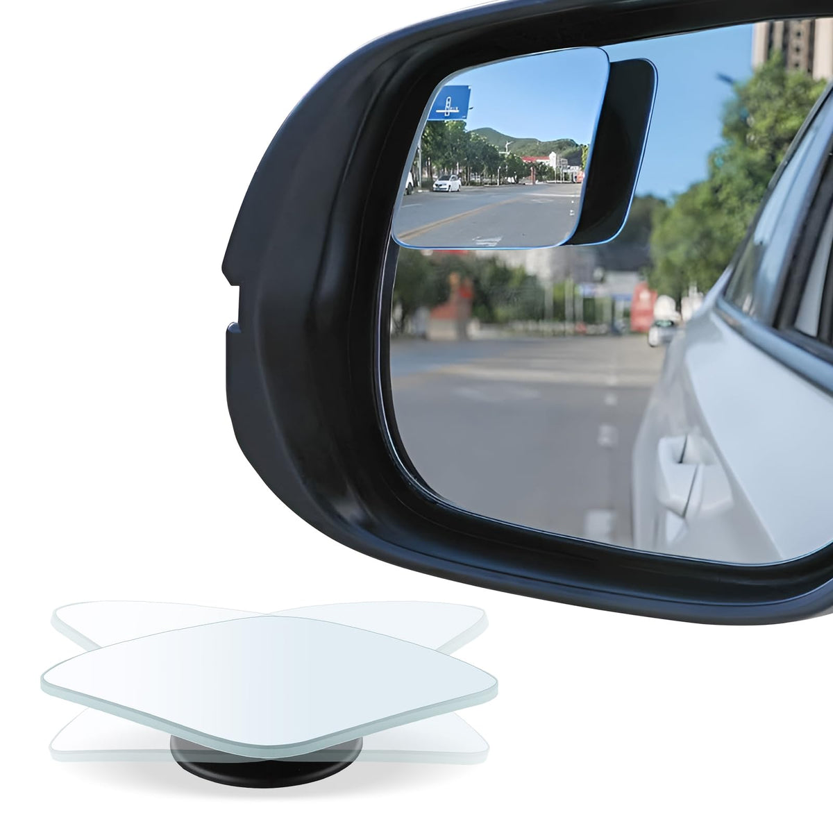 LivTee Blind Spot Mirror, 2" Round HD Glass Frameless Convex Rear View Mirrors Exterior Accessories with Wide Angle Adjustable Stick for Car SUV and Trucks, Pack of 2 Jansha Store