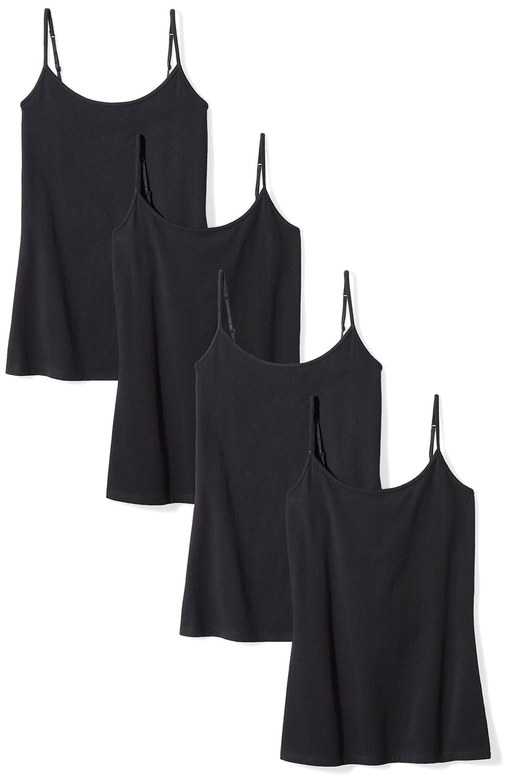 Amazon Essentials Women's Slim-Fit Camisole for Layering and Everyday Wear, Pack of 4 Jansha Store