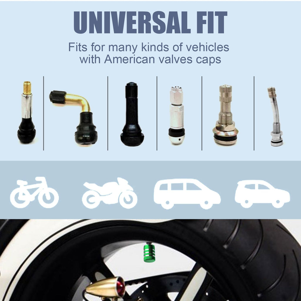 DECURCAR Tire Valve Stem Caps 5 Pack American Flag - Black Jansha Store