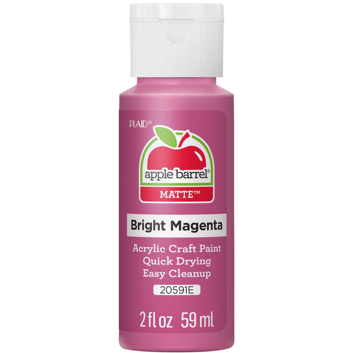 Apple Barrel Acrylic Paint in Assorted Colors (2 Ounce), 20503 White Jansha Store