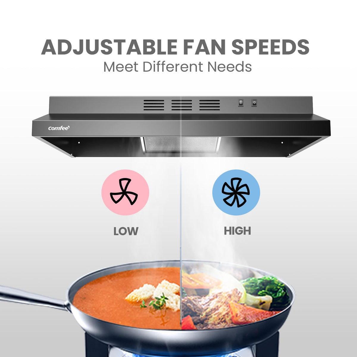 COMFEE' Range Hood 30 Inch Under Cabinet 200 CFM Ducted/Ductless Jansha Store