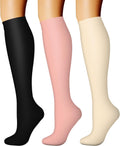 CHARMKING Compression Socks for Women & Men Circulation (3 Pairs) 15-20 mmHg is Best Support for Athletic Running Cycling Jansha Store