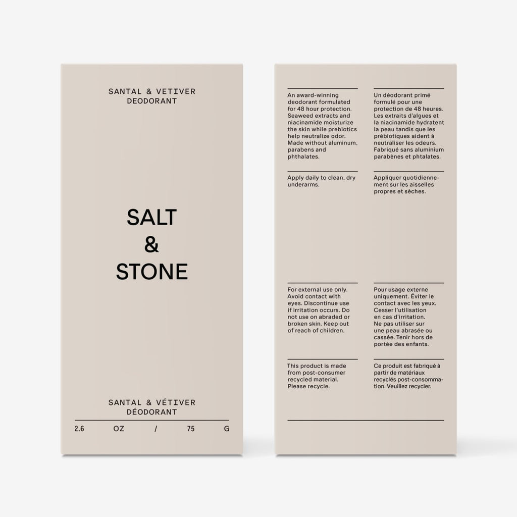 Salt & Stone Aluminum-Free Deodorant for Women & Men Saffron & Cedar 2.6 oz Jansha Store