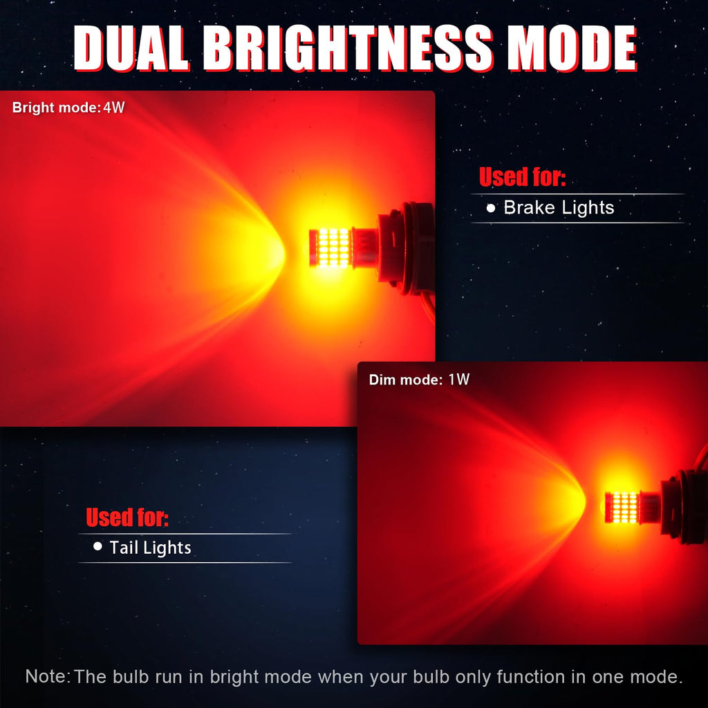 iBrightstar 3157 LED Bulb White, 4157 3156 LED Reverse Light Bulbs Super Bright for Tail Brake Lights Backup Lights Turn Signal Lights, 2 Pack Jansha Store