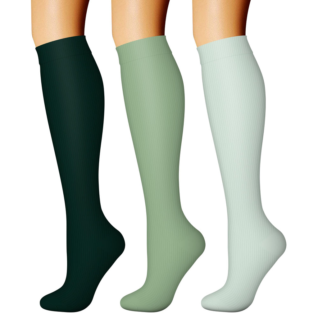 CHARMKING Compression Socks for Women & Men Circulation (3 Pairs) 15-20 mmHg is Best Support for Athletic Running Cycling Jansha Store