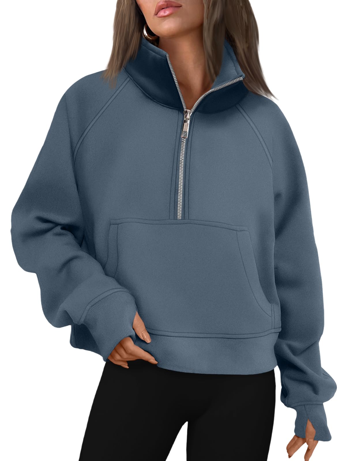 AUTOMET Womens Sweatshirts Half Zip Fleece Pullover Fall Outfits Jansha Store