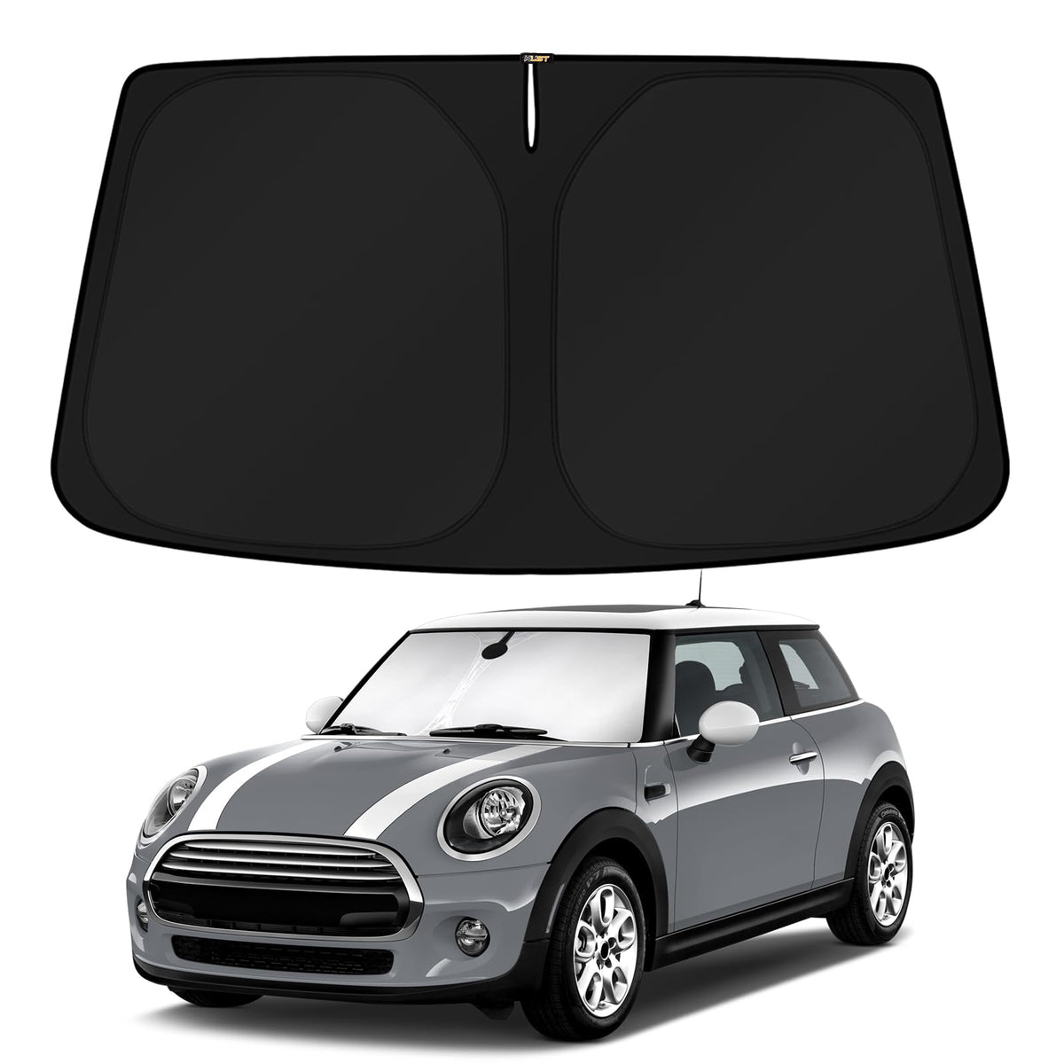 KUST Windshield Sun Shade for 2017-2026 Tesla Model Y/Model 3 Sunshade Accessories (Fit 2025-2026 Model Y Juniper / 2024 Model 3 Highland) Upgraded Foldable Sunshade, Blocks UV Rays Keep Car Cool Jansha Store