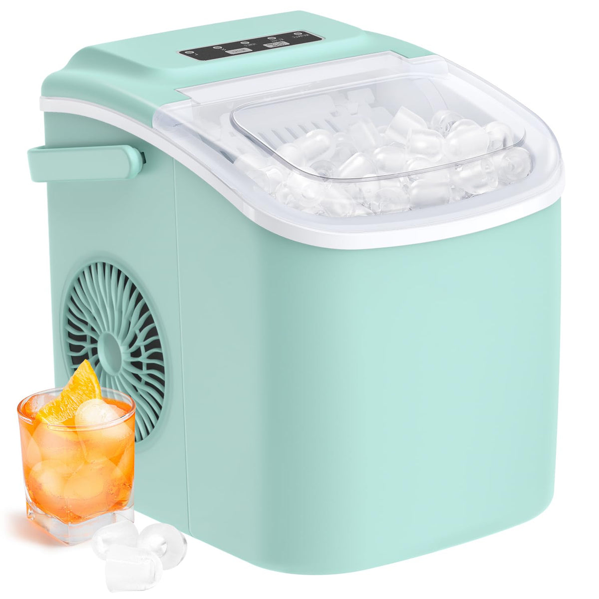Silonn Countertop Ice Maker, Ice Makers Countertop with 2.5L Expandable Ice Basket & 1.8L Water Tank, 26Lbs/24H, 9 Bullet Ice in 6 Mins, Self-Cleaning, 2 Ice Sizes for Home Kitchen Jansha Store