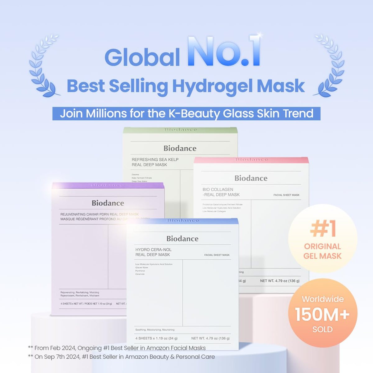 BIODANCE Bio-Collagen Real Deep Mask, Hydrating Overnight Hydrogel Face Mask, Pore Minimizing, Elasticity, Plumping, Travel Essentials & Self Care Gifts for Women, Korean Skin Care | 1.19oz(34g) x 4ea Jansha Store