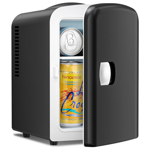 Antarctic Star Compact Refrigerator, Portable Mini Fridge, Skin Care 4L Capacity/6 Cans, for Bedroom, Car, Office & Dorm, Small Cooler for Cosmetics, Beverage and Food, White Jansha Store