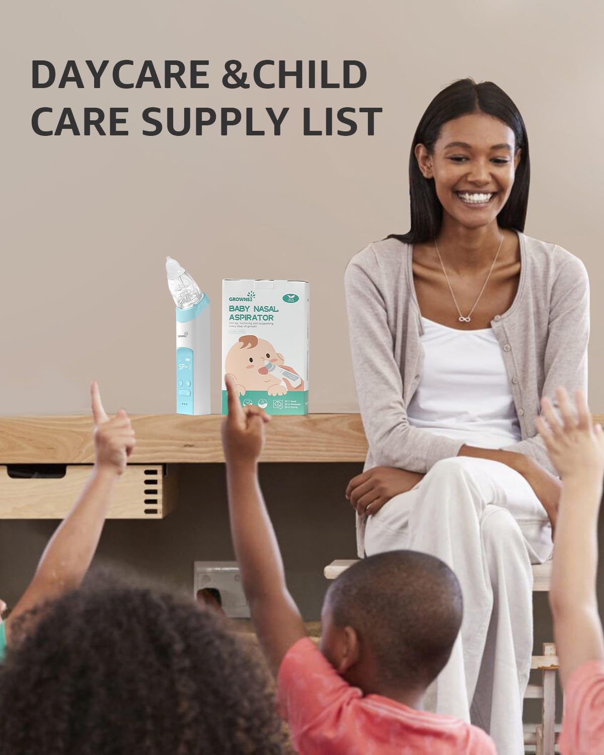 GROWNSY Baby Nasal Aspirator, Electric Nose Sucker, Powerful Suction,Grey Jansha Store