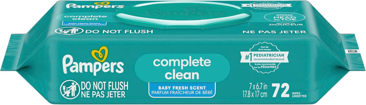 Pampers Complete Clean Baby Wipes - Fresh Scent 1X 72 Count Jansha Store