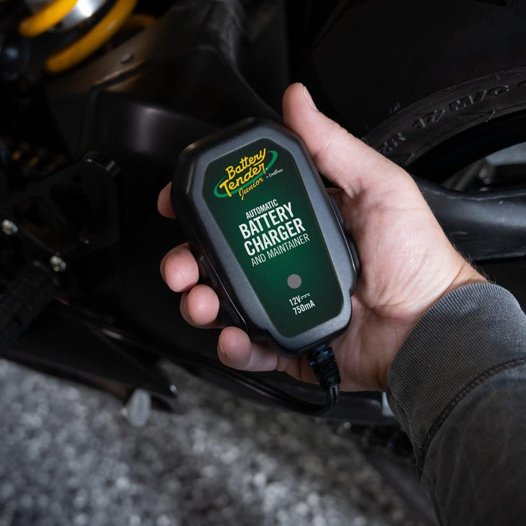 Battery Tender Junior 12V, 750mA Charger and Maintainer: Automatic 12V Powersports for Motorcycle, ATVs, and More - Smarter Than a Trickle Charger - 021-0123 Jansha Store