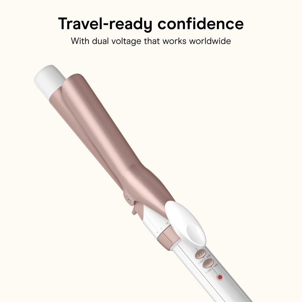 Conair Curling Iron, Double Ceramic, 1/2-in. Barrel, White/Rose Gold Jansha Store