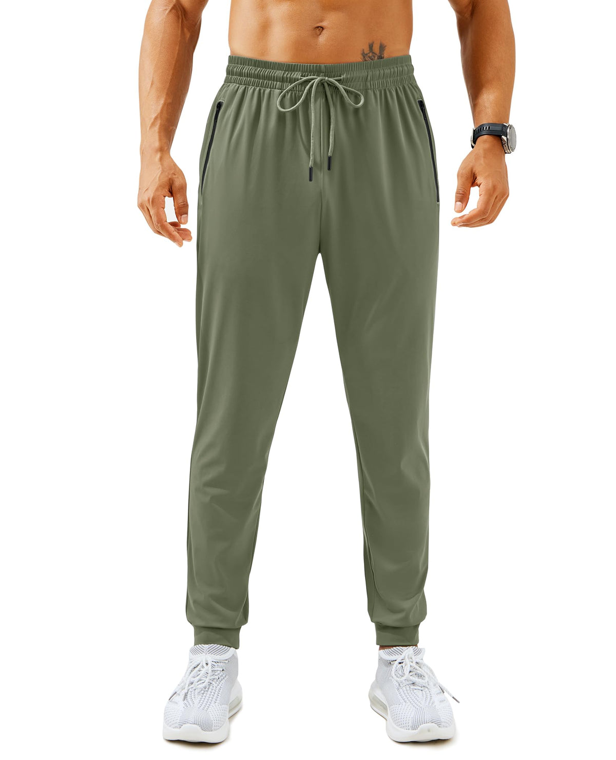 Mens Sweatpants with Zipper Pockets Lightweight Athletic Joggers for Workout Running Gym Track Casual Wear Jansha Store