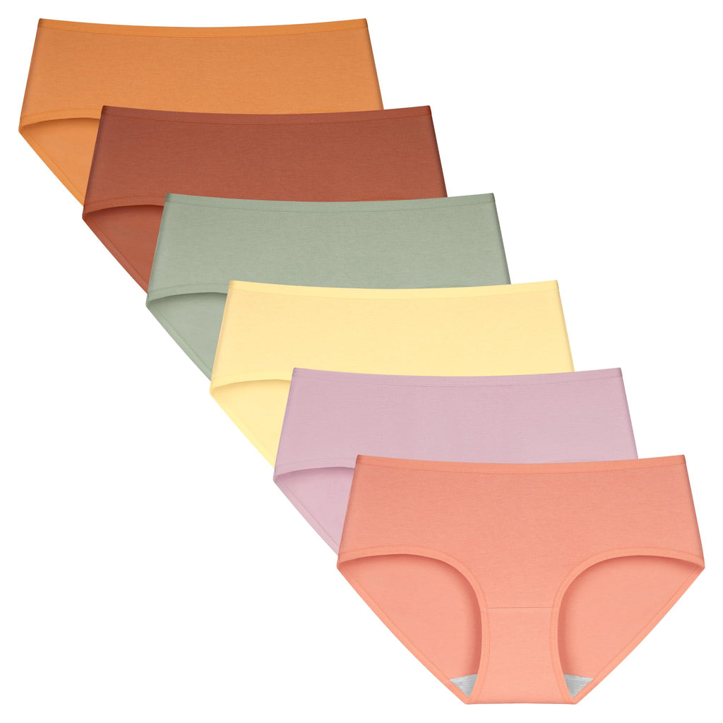 INNERSY Womens Underwear Cotton Hipster Panties Regular & Plus Size 6-Pack Jansha Store