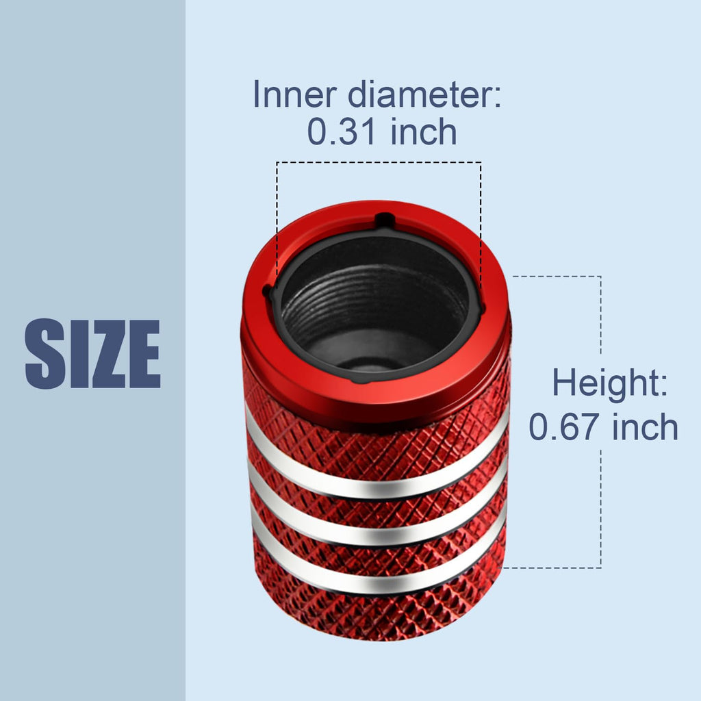 DECURCAR Tire Valve Stem Caps 5 Pack American Flag - Black Jansha Store