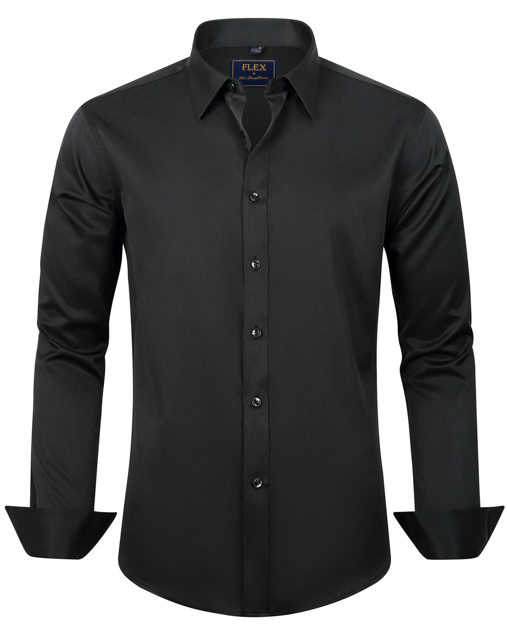 J.VER Men's Dress Shirts Solid Long Sleeve Stretch Wrinkle-Free Formal Shirt Business Casual Button Down Shirts Jansha Store