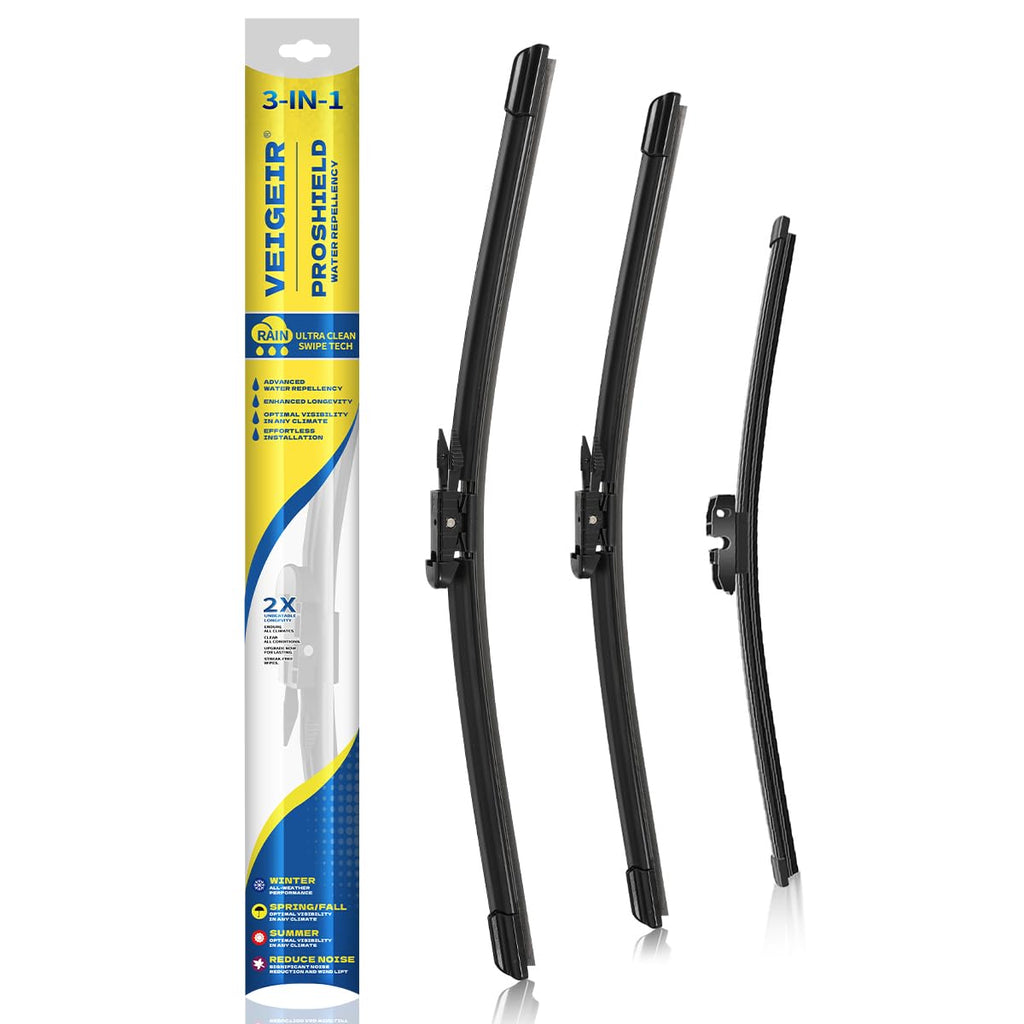 3 Pack Windshield Wiper Blades Compatible with Nissan Rogue 2014-2023 Pathfind 2013-2021 Original Factory Quality Front Rear Wipers Blade Set for My Car - 26" 17" 12" Jansha Store